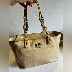 COACH pebbled leather Madison shoulder bag